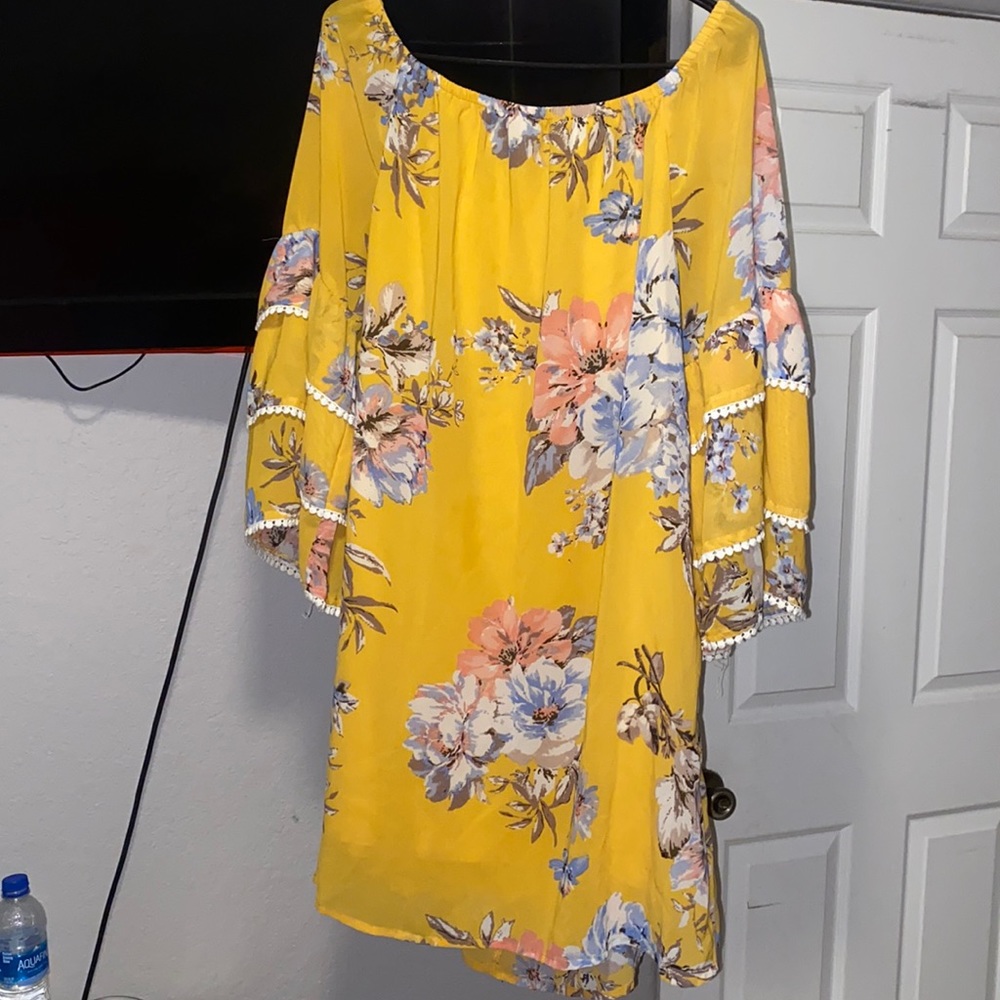 Bailey blue long sleeve floral dress